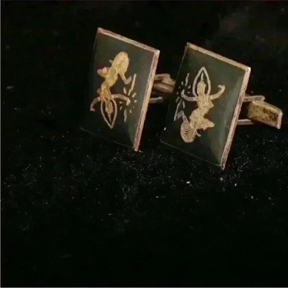 UNIQUE Vintage 1950s Siam Cuff Links - Picture 2 of 16